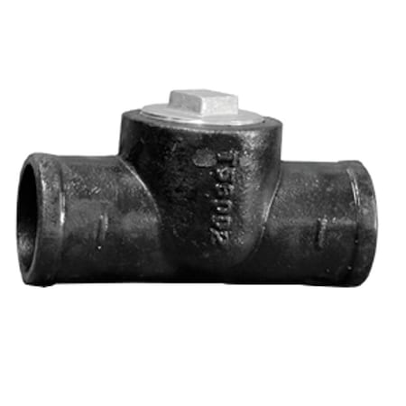 Jones Stephens 3in. x 3in. No Hub Test Tee with Plug - 7-3/4in. Length T56013